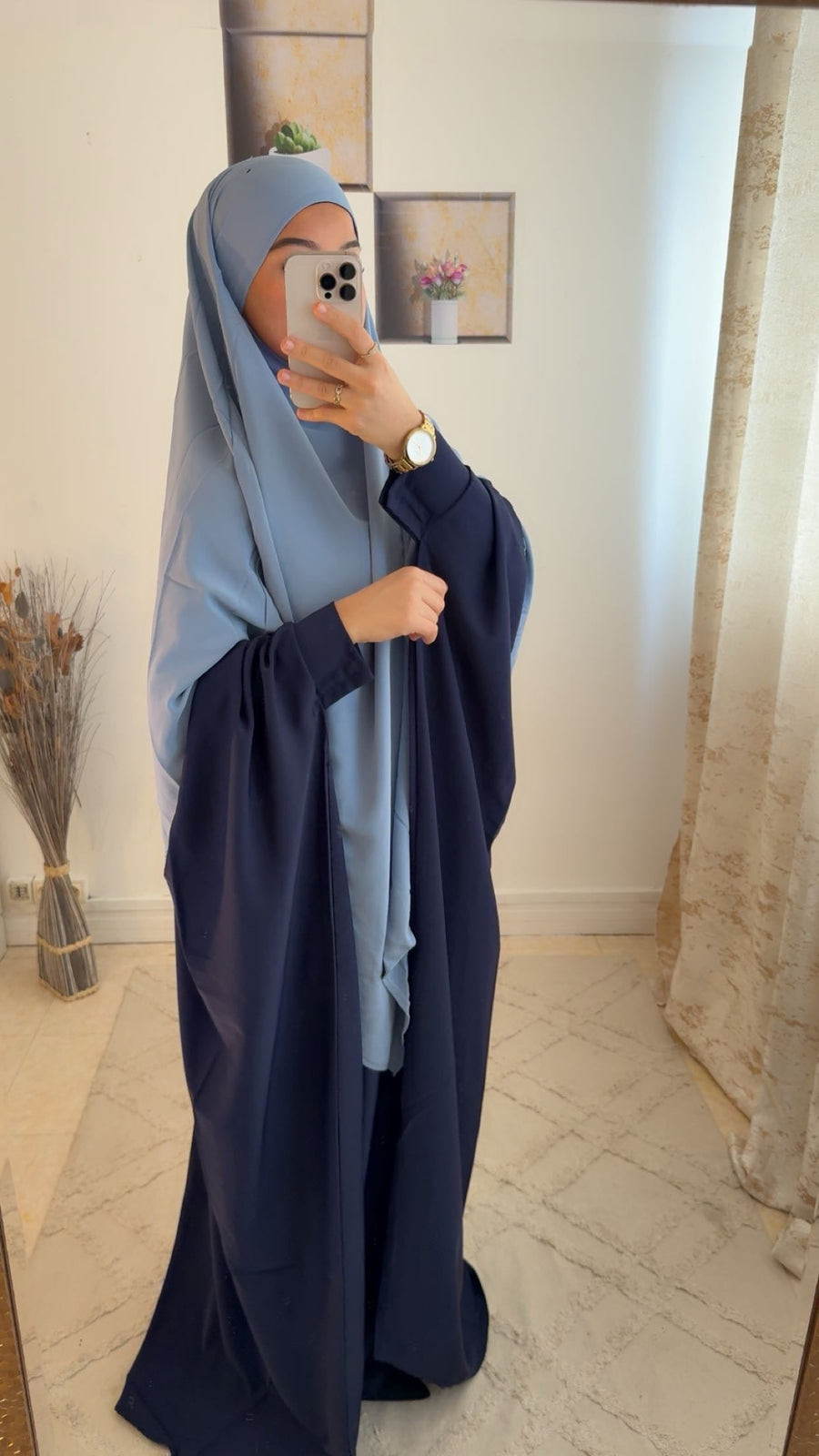 Abaya Bleu seule