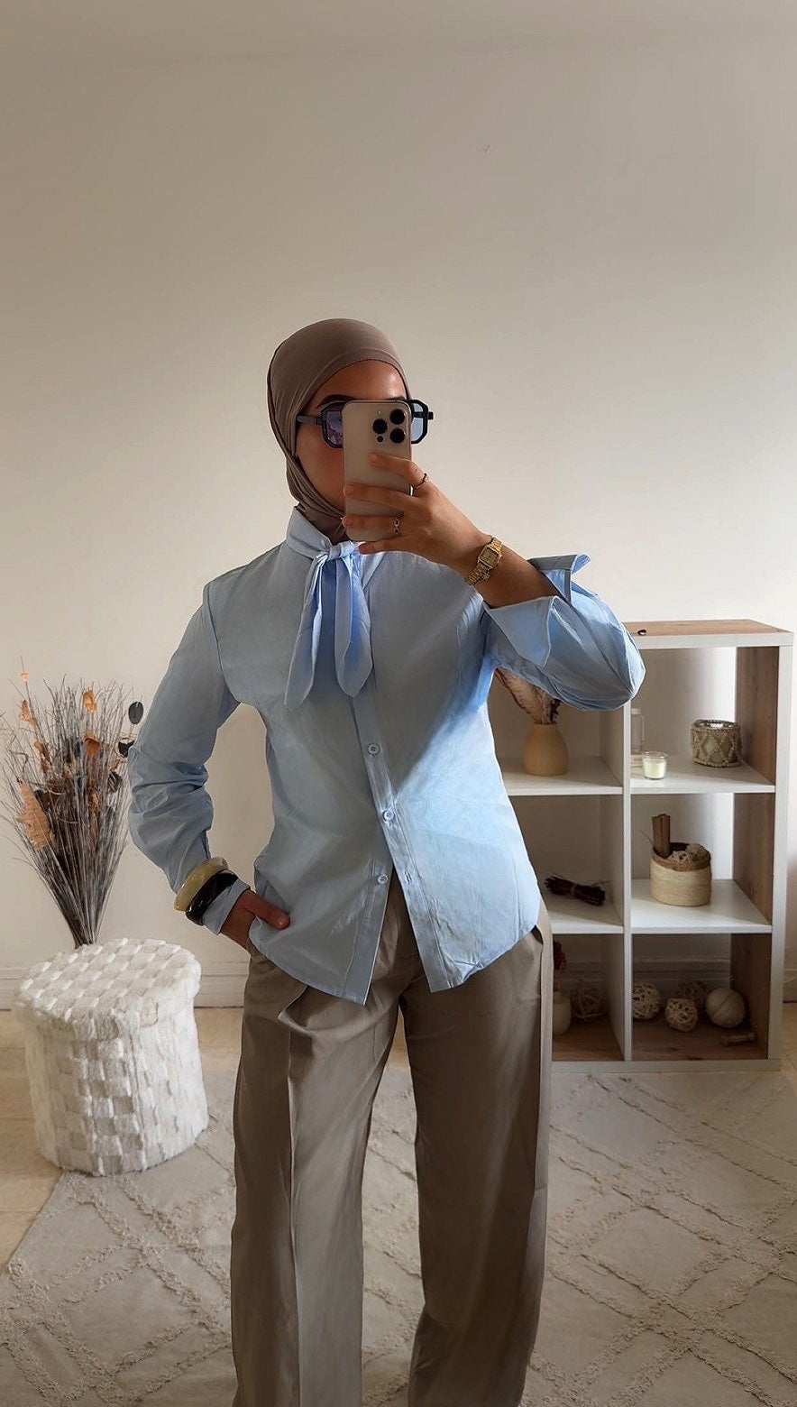 Pantalon tailleur taupe seul